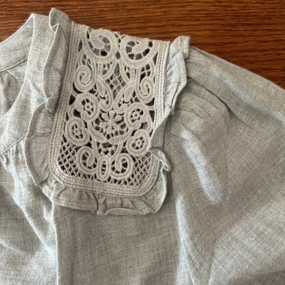 NEW WITH TAGS Loft Lace Shoulder Henley Blouse Size XS - Picture 9 of 14